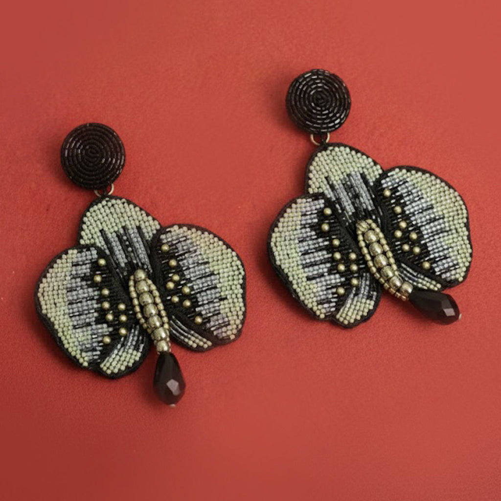 Edena Handcrafted Orchid Earrings