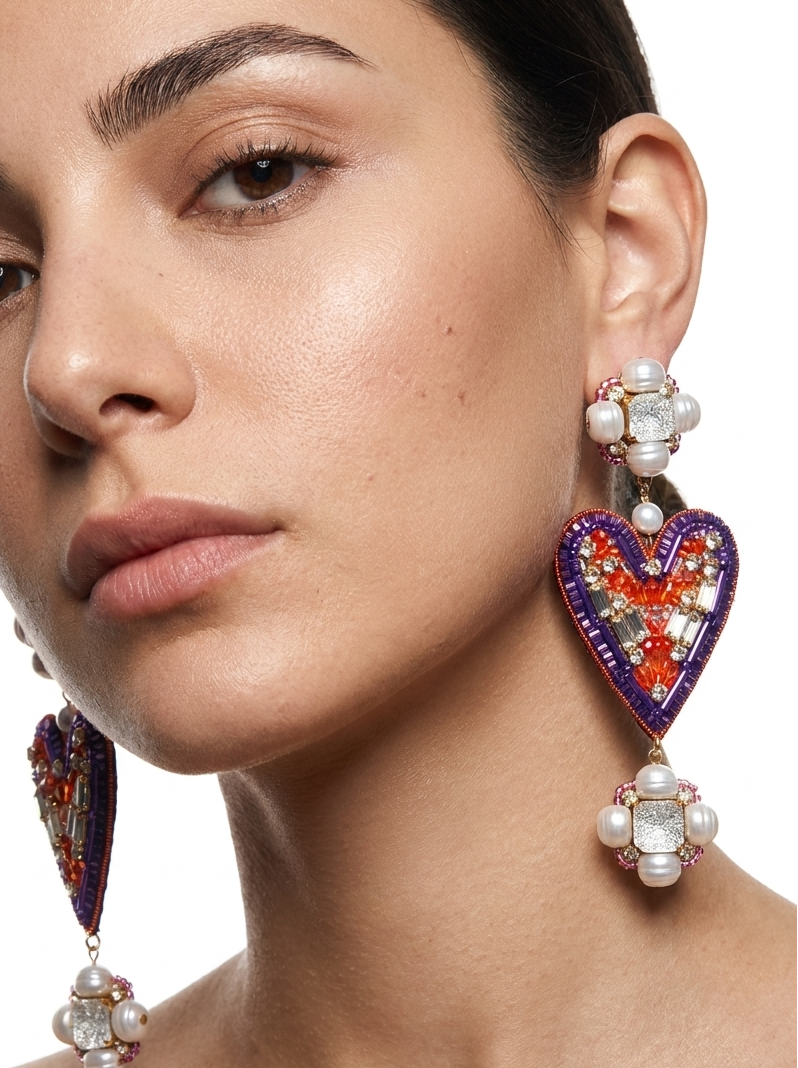 Ripple Beaded Danglers