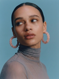 Pulse Beaded Hoops (Peach)