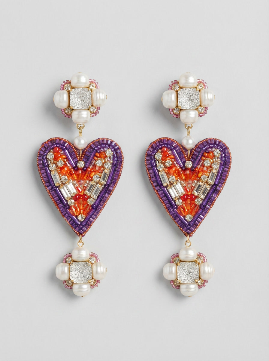 Ripple Beaded Danglers